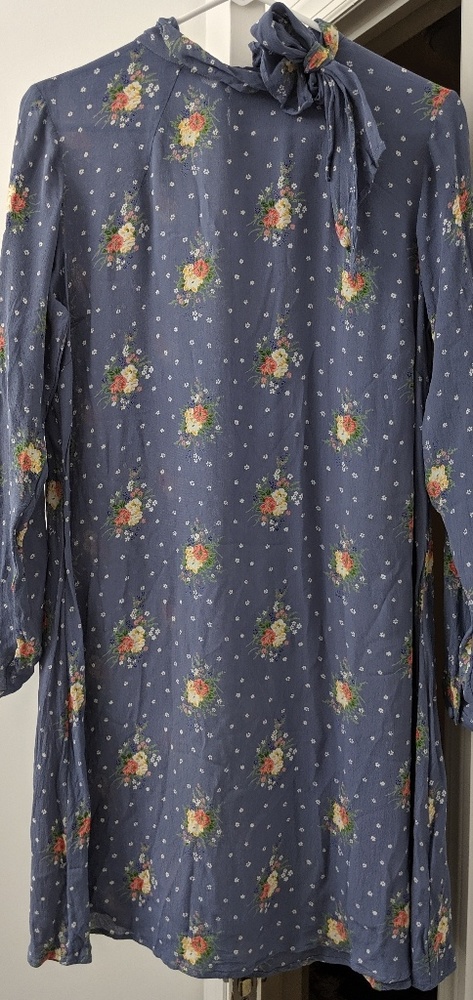 Long sleeve lavender floral dress